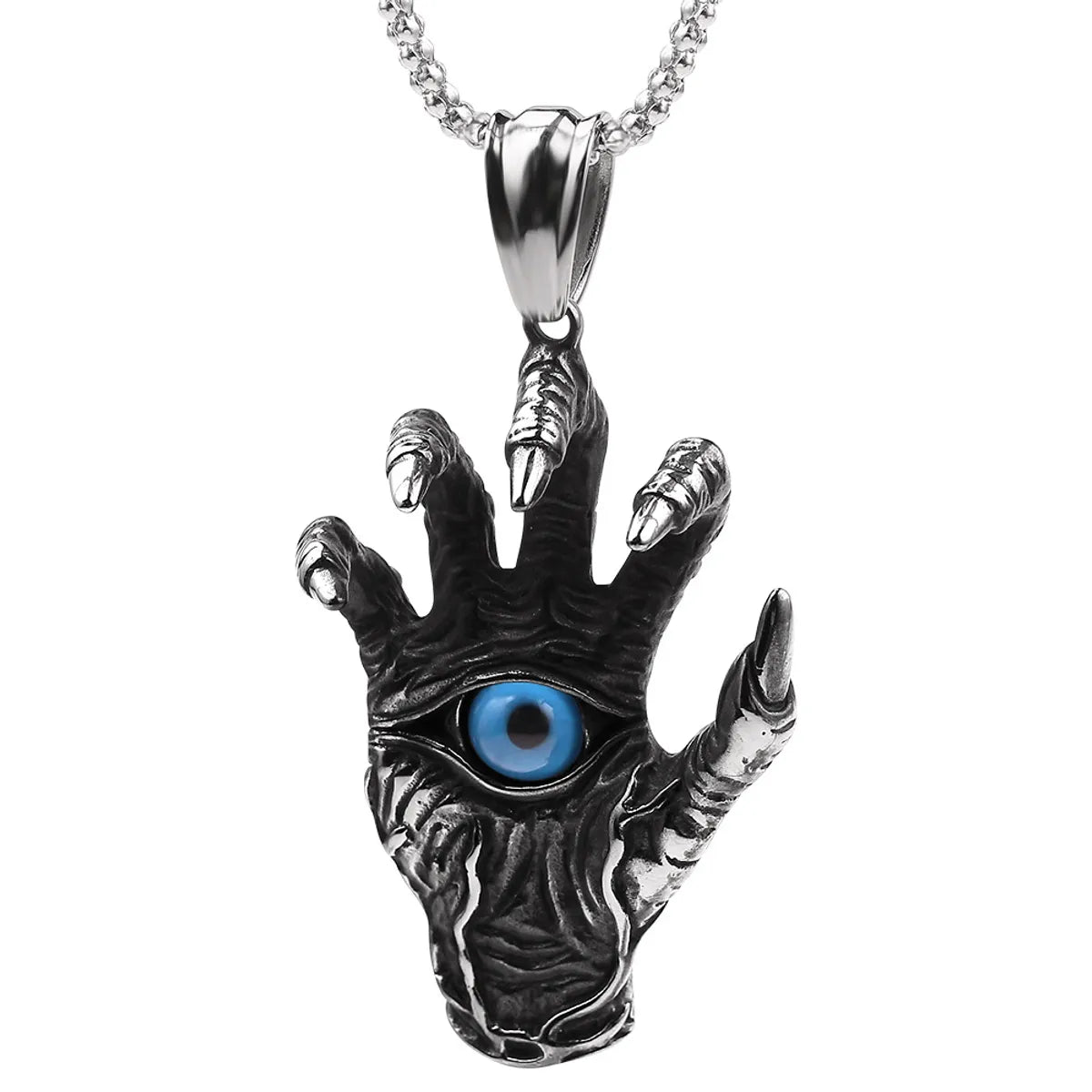 Best necklaces and pendants with intricate filigree for vintage-inspired elegance-Hip-Hop Retro Devil'S Eye Alloy Plating Men'S Pendant Necklace