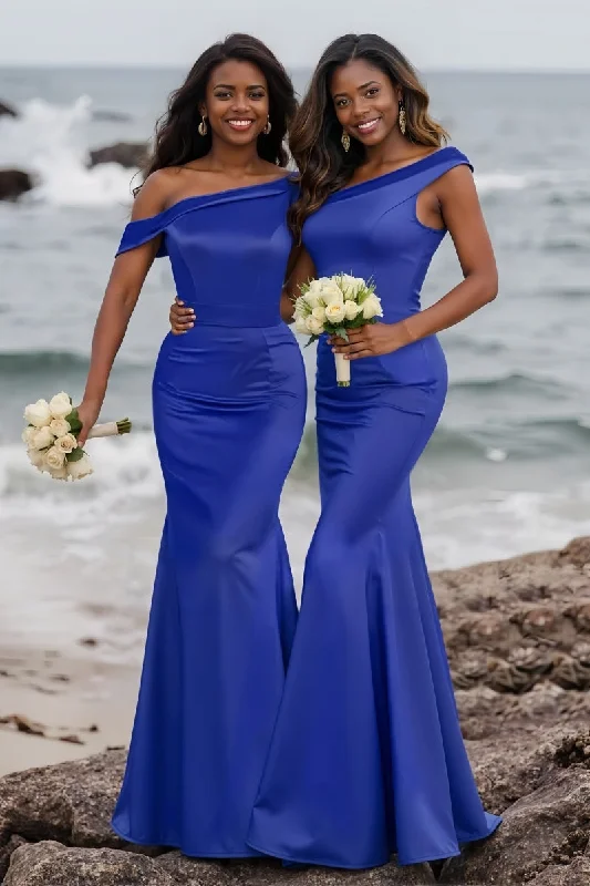 Patchwork Dresses for Bohemian -Pinafore dress for a retro look-Trumpet Mermaid Bridesmaid Dress with Cap Sleeves CB0799