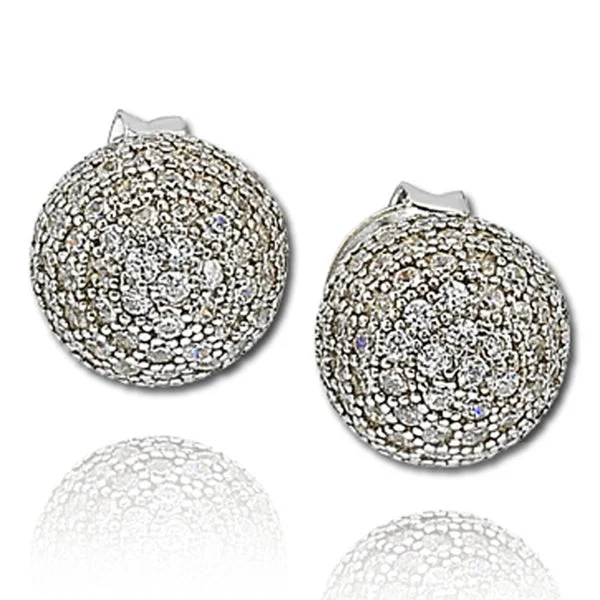 Drop Earrings for Wellness Routine -Suzy Levian Cubic Zirconia Sterling Silver Earrings