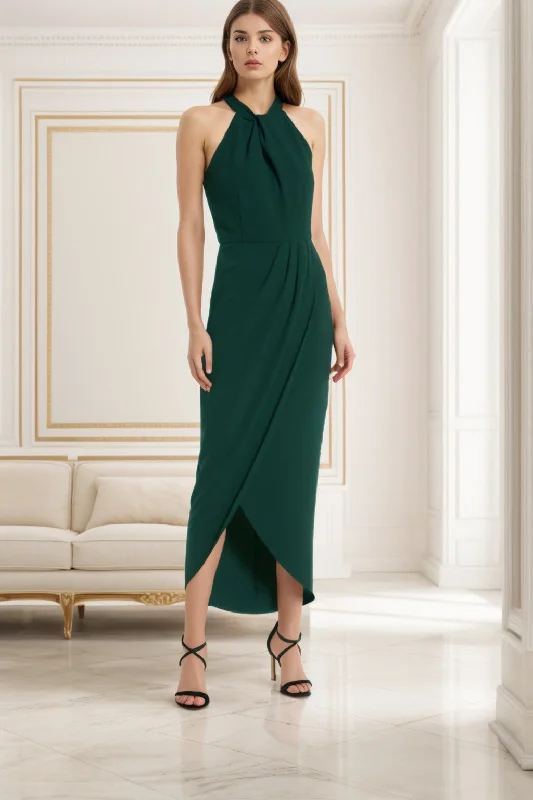 Anniversary Dresses for Special -Wrap-around dress for an effortless style-Sheath-Column High-Low Forged Chiffon Graduation Dresses CS0537