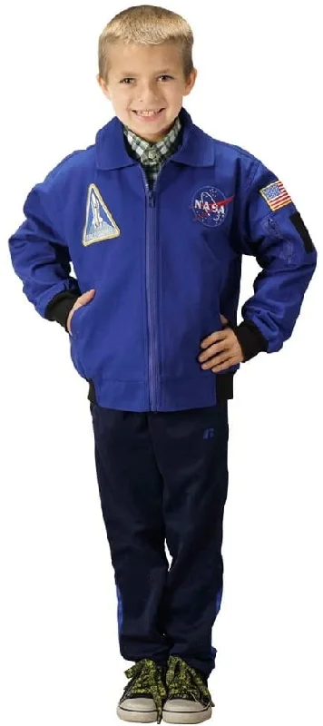 Workout Jackets for Fitness -Black onyx necklaces for women -Aeromax Jr. Blue Astronaut Costume Flight Jacket | Size Youth Large