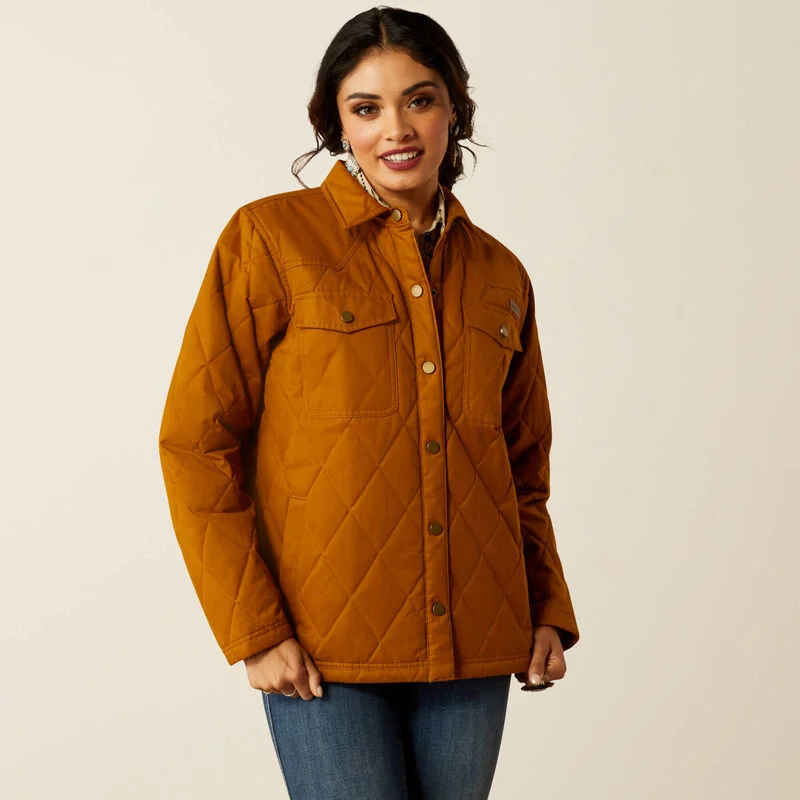 Weekend Jackets for Leisure -Green emerald necklaces for a luxurious look -Women's Grizzly Quilted Barn Jacket - Chestnut Horse