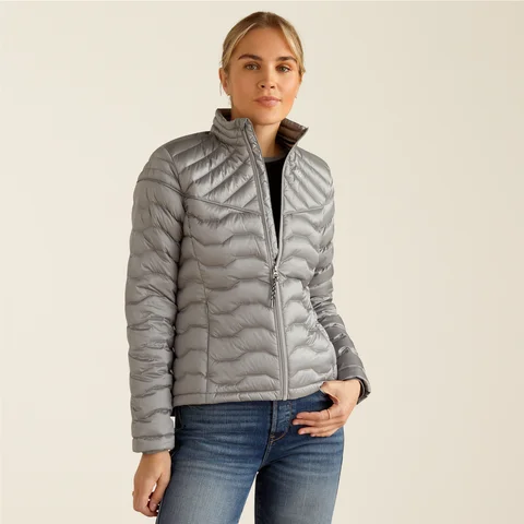 Hooded Jackets for Added Coverage -18k gold plated necklaces for women -Women's Ideal Down Jacket - Iridescent Ultimate Grey