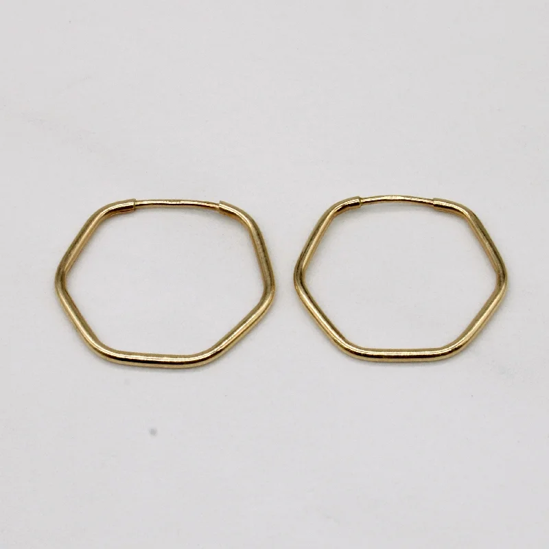 Hoop earrings with a matte black finish for a sleek, edgy vibe-10k Yellow Gold Hoop Earrings