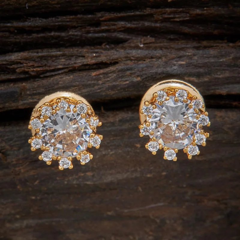 Hoop earrings with diamond-cut surfaces for added sparkle and shine-Zircon Earring 132004